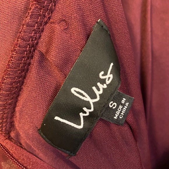 Lulus Burgundy Long Sleeve Lace Maxi Dress - Picture 4 of 4